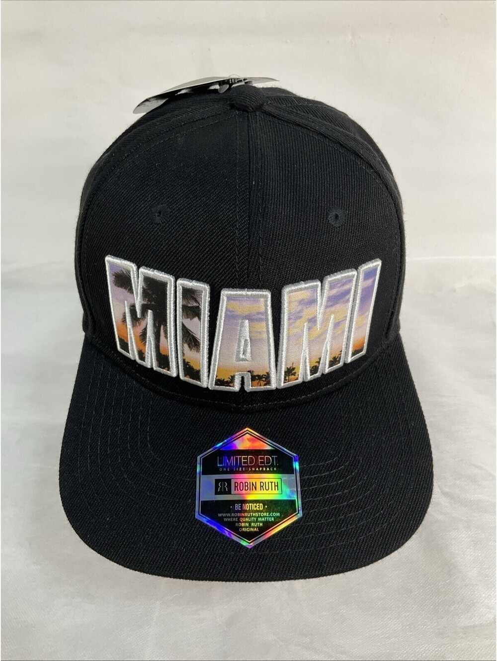 Robin Ruth MIAMI Limited Edition Wool Blend Spellout Snapback Hat